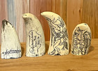 Scrimshaw Reproduction Teeth  Dakota  Angels mercury And Lion Save On Shipping  