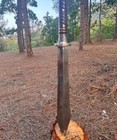 Custom Handmade 32   Survival Viking Spear   Carbon Steel Blade   Hunting Spear
