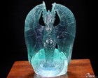 5 0  Fluorite Hand Carved Crystal Dragon Sculpture  Crystal Healing