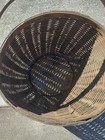 Vintage Antique Hand-woven Wood Splint Gathering Utility Basket Solid Wood   