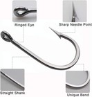 Fishing Hooks Big Game Tuna Hooks 10pcs Extra Strong Stainless Steel 
