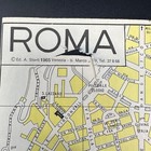 Vintage 1965 Rome City Map Italy Roadmap Streets Roma Folded Paper Crafts Walls