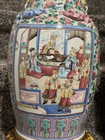 Pair Of Antique 19th C Chinese Famille Rose Porcelain Vases 19 1 2   With Stand