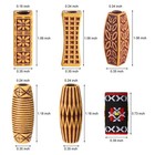 27 Pcs Wooden Fabric Dreadlock Beads Tube Beads For Hair Braids Jewelry For Hair