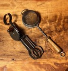 Antique Miniature Toy Sifter   Mixer  Wonderful Old Children   s Kitchen Utensils 