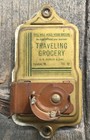 Vintage Traveling Grocery Advertising Broom Holder Country Store Display 