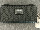 Disney Parks Loungefly Mickey Mouse Black Woven Wallet Nwt   Faux Leather