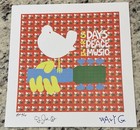 Blotter Art Woodstock Sheet Signed Bycountry Joe Mcdonald And Wavy Gravy Ap 2 10