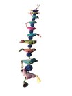 Vintage 33  Handmade Indian Birds Hanging Garland Beaded String W Bell Boho