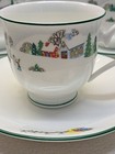 Lenox Sleighride Debut Collection Fine Bone China  3  3  Footed Cups   Saucers