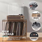 Vinyl Record Player With Speakers - Vintage Style Belt-driven Turntable Wireless