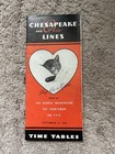Vintage September 24 1939 Chesapeake And Ohio Line Train Time Table Railroad