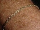 10k Solid Yellow Gold Rope Twist Bracelet anklet -  8 1 4  - 1 88 Grams