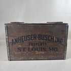 Vintage 1876-1976 Anheuser Busch Inc Wooden Box St  Louis Mo