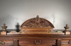 54  French Antique Louis Xvi Pediment crown crest In Walnut Wood