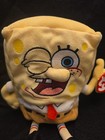 Ty 2004 Spongebob Thumbs Up Squarepants 8  Yellow Stuffed Plush Winking New Tags