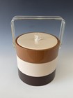 Georges Briard 70   s Vintage Retro Vinyl And Lucite Ice Bucket Mcm Stripes