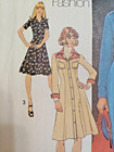 Simplicity 7170 Shirt Dress Sewing Pattern Ladies 12 Western Denim Jean Cut Vtg