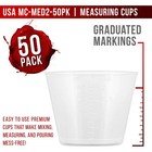 2oz  60ml  Graduated Plastic Measuring Cups  50 Cups   25 Mixing Sticks  Paint