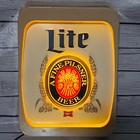 Vintage 1980s Miller Lite Beer Lighted Signale Lager A Fine Pilsner Everbrite