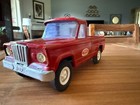 Vintage Tonka 1960 s Red Jeep Gladiator Pressed Steel Pre-owned