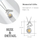Sunflower Cremation Urn Necklace For Ashes For Women Keepsake Memorial Pendant