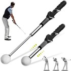 Retractable Golf Swing Aid W rhythm Click Sound Golf Grip Trainer Speed Training