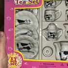 Vintage Porcelain China Tea Set 17 Pc Children Toy Cow Design Nib