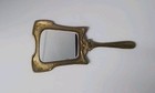 Antique French Doll Art Nouveau Decorative Metal Mirror 6 5 8 l X 3 1 4 w