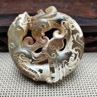 Chinese Jade collectibles  Manual Sculpture the Ancient Jade Statue Pendanth585