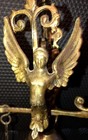 Mystical Victorian Bronze Brass Bell With Angels And Hounds