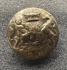 Wwi Era British Royal Coat Of Arms Button Pin - Player Bros Birmingham Tm1920