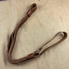Vintage Adjustable Brown Leather Military Style Sling Used Unmarked