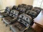 Vintage Charles Pollock Leather Executive Chair For Knoll  1982