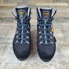 Asolo Corax Gv Ml Womens Hiking Boots Sz 9 Black Peacock Blue Lace-up Waterproof