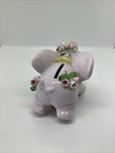 Vintage 1950s Pink Elephant Bank By Lefton China Hand Painted