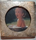 Vintage Baby Silver Plate Picture Frame Engravable Birth Record 1990s