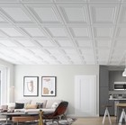 Art3d Pvc Drop Ceiling Tiles  Glue Up Plastic Panel 24x24in 48 Sq ft  12pcs 