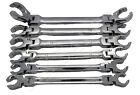 6 Pc  Flex Flare Nut Wrench Metric Hex Shaped Heads 180   Flexible Head