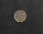 Finland 5 Pennia   1935  Coin   Xf - Au   Some Red