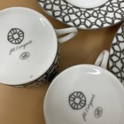 Hermes Fil D argent Cup Saucer Pair Set