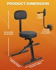 Strich Guitar Stool With Backrest  Height Adjustable Seat With Hanger For Bass