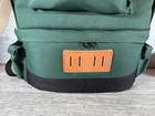 Canon Green Vintage Padded Camera Case Travel Backpack Compartments Used