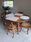 Duncan Phyfe Antique Dining Tables  6 Chairs