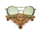 Antique American Optical Green Goggles Safety Glasses Vtg Cool Old Ao Steampunk