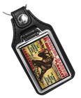 Vintage Circus Clowns   Poster Designs Durable Faux Leather Style Key Ring