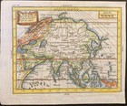 C 1739 Buffier Asia Tartary Yeco Japan China India Persia Hand Colored Map