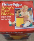 Vintage Fisher Price Baby s First Blocks W box 1996 New