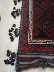 Vintage Afghan Bolisht Bag Face Geometric Wool Oriental Rug Cushion 22 x44 