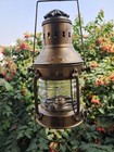 Nautical Maritime Brass Hanging Oil Lamp Antique Ship Anchor Lantern Boat Light